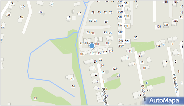 Niepołomice, Wrzosowa, 113, mapa Niepołomice