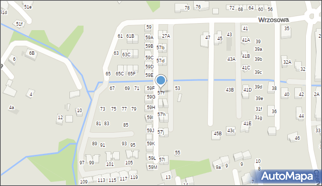 Niepołomice, Wrzosowa, 57f, mapa Niepołomice