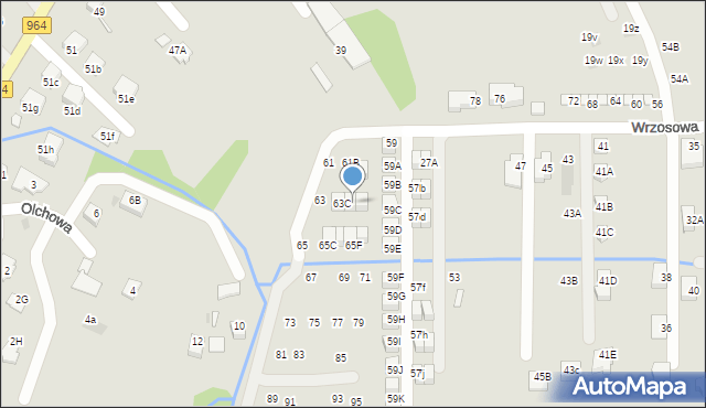 Niepołomice, Wrzosowa, 63D, mapa Niepołomice