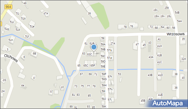 Niepołomice, Wrzosowa, 63E, mapa Niepołomice