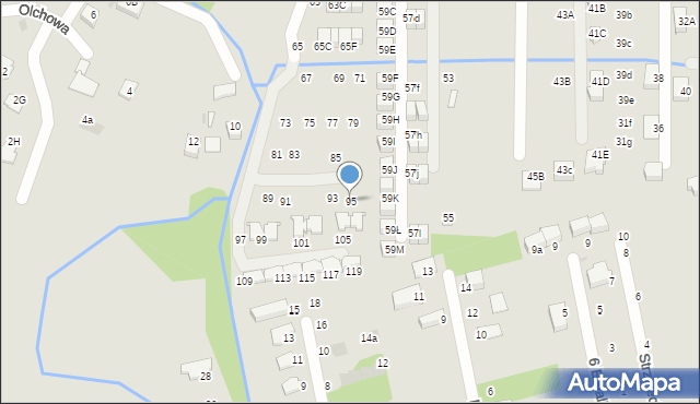 Niepołomice, Wrzosowa, 95, mapa Niepołomice