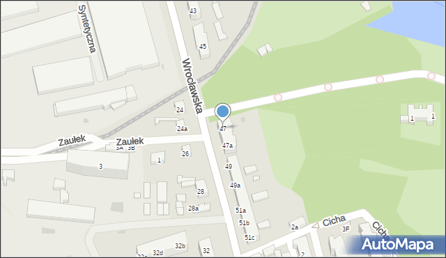 Nowa Sól, Wrocławska, 47, mapa Nowa Sól