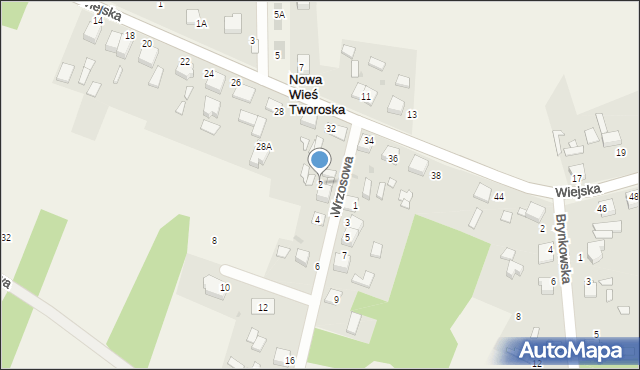 Nowa Wieś Tworoska, Wrzosowa, 2, mapa Nowa Wieś Tworoska