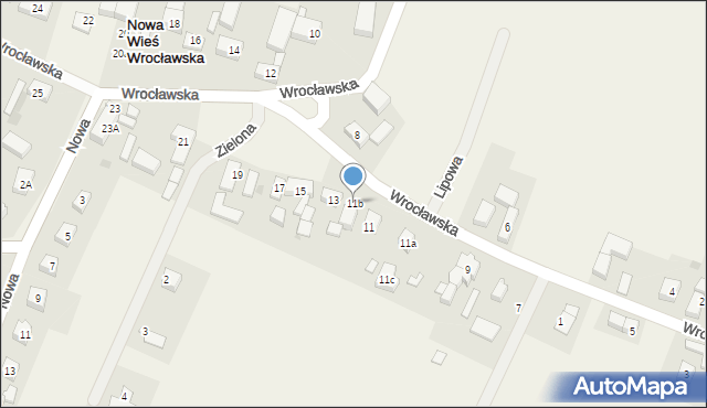 Nowa Wieś Wrocławska, Wrocławska, 11b, mapa Nowa Wieś Wrocławska