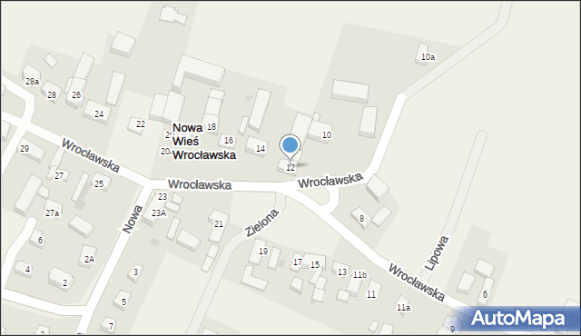 Nowa Wieś Wrocławska, Wrocławska, 12, mapa Nowa Wieś Wrocławska