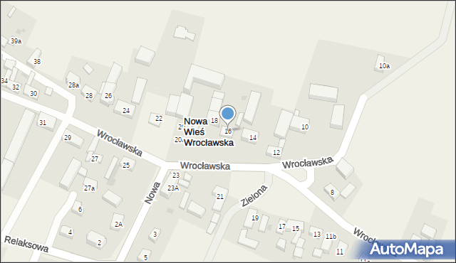 Nowa Wieś Wrocławska, Wrocławska, 16, mapa Nowa Wieś Wrocławska