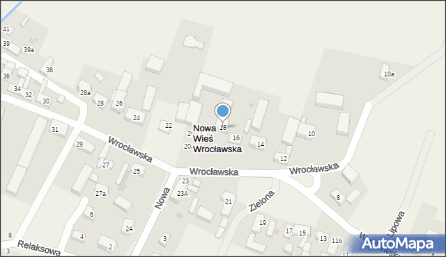 Nowa Wieś Wrocławska, Wrocławska, 18, mapa Nowa Wieś Wrocławska