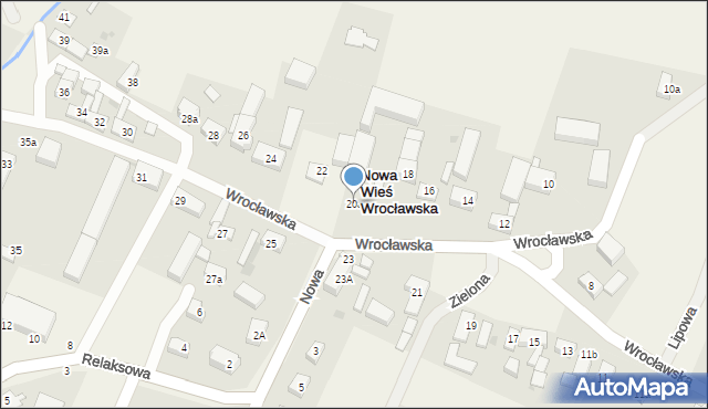 Nowa Wieś Wrocławska, Wrocławska, 20a, mapa Nowa Wieś Wrocławska