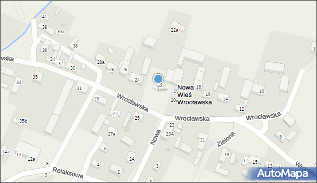 Nowa Wieś Wrocławska, Wrocławska, 22a, mapa Nowa Wieś Wrocławska