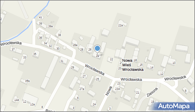 Nowa Wieś Wrocławska, Wrocławska, 24, mapa Nowa Wieś Wrocławska