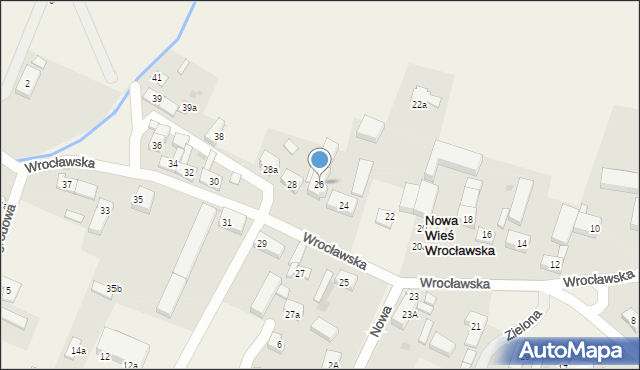Nowa Wieś Wrocławska, Wrocławska, 26, mapa Nowa Wieś Wrocławska