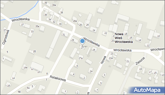 Nowa Wieś Wrocławska, Wrocławska, 27, mapa Nowa Wieś Wrocławska