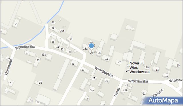 Nowa Wieś Wrocławska, Wrocławska, 28, mapa Nowa Wieś Wrocławska