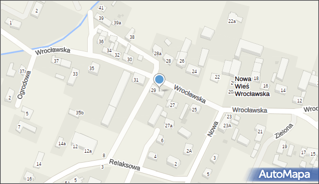 Nowa Wieś Wrocławska, Wrocławska, 29a, mapa Nowa Wieś Wrocławska