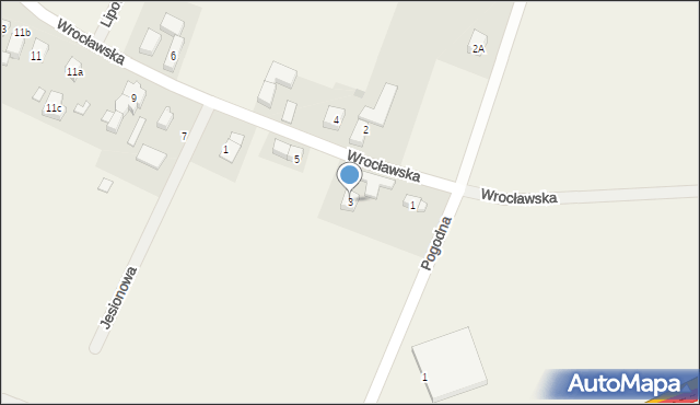 Nowa Wieś Wrocławska, Wrocławska, 3, mapa Nowa Wieś Wrocławska