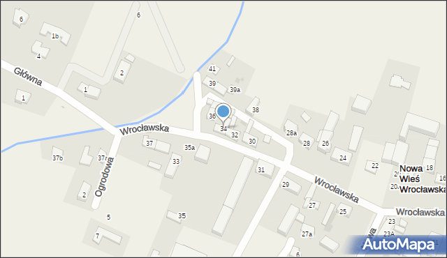 Nowa Wieś Wrocławska, Wrocławska, 34, mapa Nowa Wieś Wrocławska