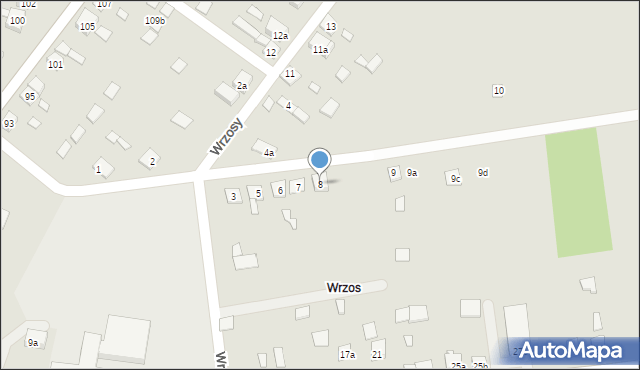 Oleśnica, Wrzosy, 8, mapa Oleśnica