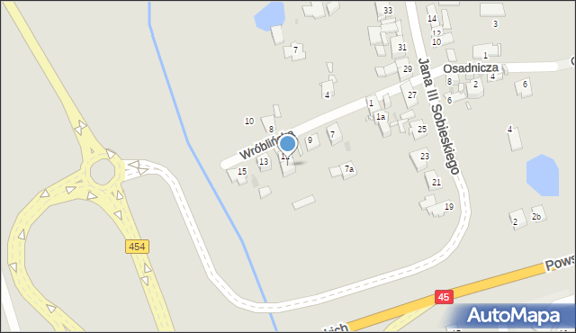 Opole, Wróblińska, 11A, mapa Opola