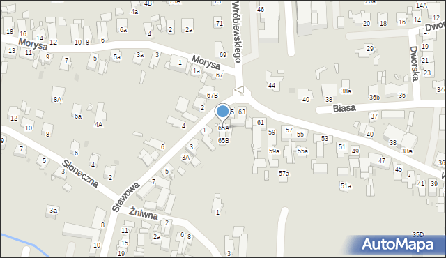 Opole, Wróblewskiego Walerego, gen., 65A, mapa Opola