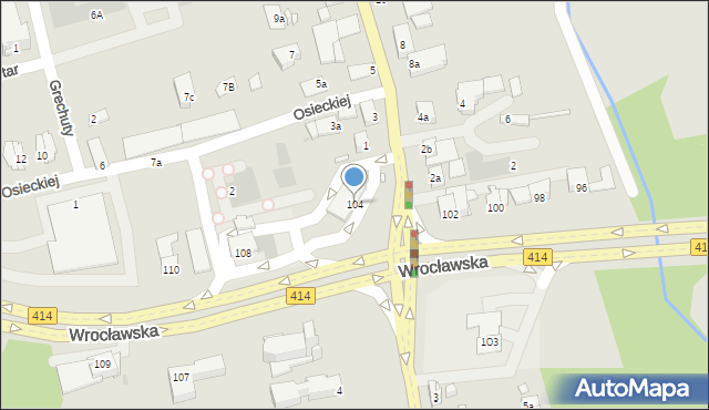 Opole, Wrocławska, 104, mapa Opola