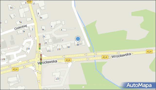 Opole, Wrocławska, 96, mapa Opola