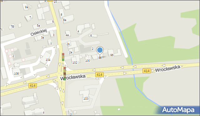 Opole, Wrocławska, 98, mapa Opola