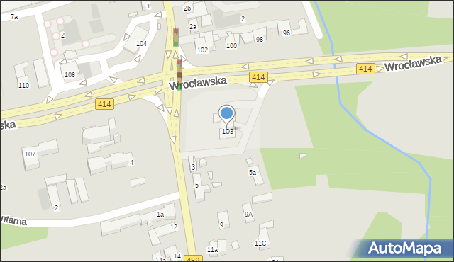 Opole, Wrocławska, 103, mapa Opola