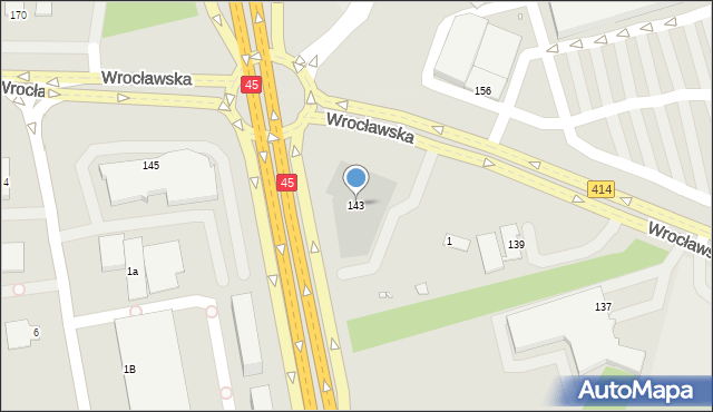 Opole, Wrocławska, 143, mapa Opola