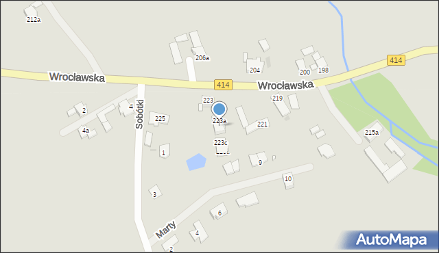 Opole, Wrocławska, 223b, mapa Opola