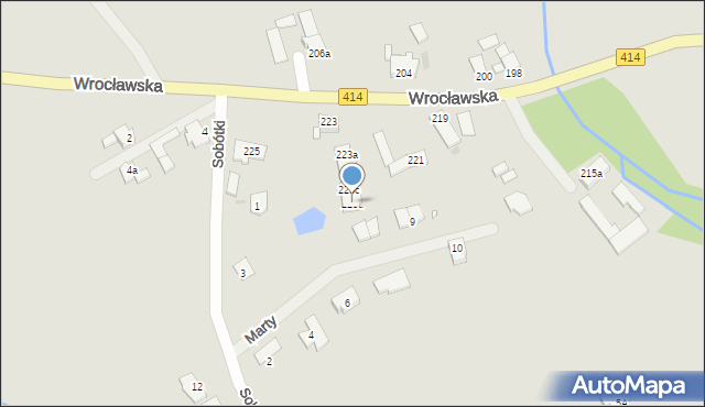 Opole, Wrocławska, 223d, mapa Opola