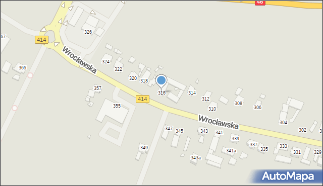 Opole, Wrocławska, 316, mapa Opola