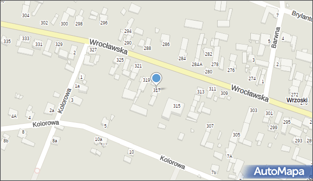 Opole, Wrocławska, 317, mapa Opola