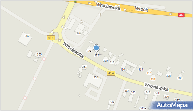 Opole, Wrocławska, 322, mapa Opola