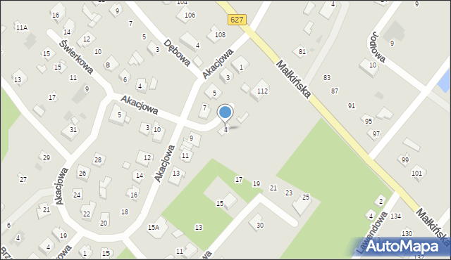 Ostrów Mazowiecka, Wrzosowa, 4, mapa Ostrów Mazowiecka