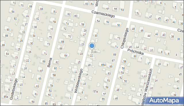 Ostrów Wielkopolski, Wróblewskiego Walerego, gen., 24, mapa Ostrów Wielkopolski