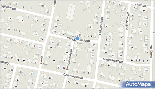 Ostrów Wielkopolski, Wróblewskiego Walerego, gen., 44, mapa Ostrów Wielkopolski