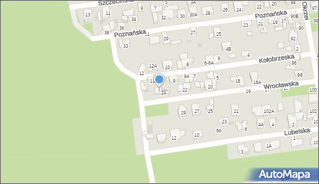 Otwock, Wrocławska, 24A, mapa Otwock