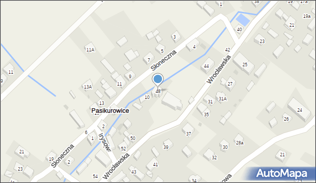 Pasikurowice, Wrocławska, 48, mapa Pasikurowice