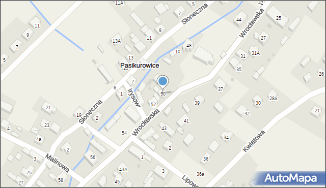 Pasikurowice, Wrocławska, 50, mapa Pasikurowice