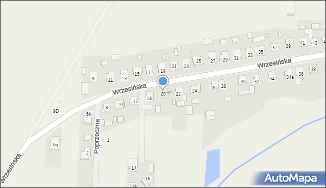 Pięczkowo, Wrzesińska, 20, mapa Pięczkowo