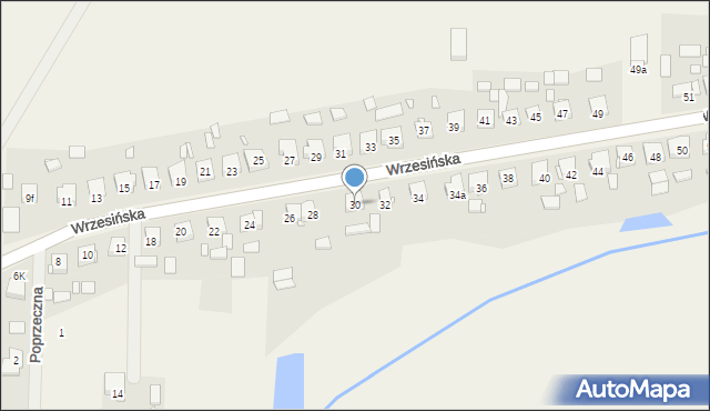 Pięczkowo, Wrzesińska, 30, mapa Pięczkowo