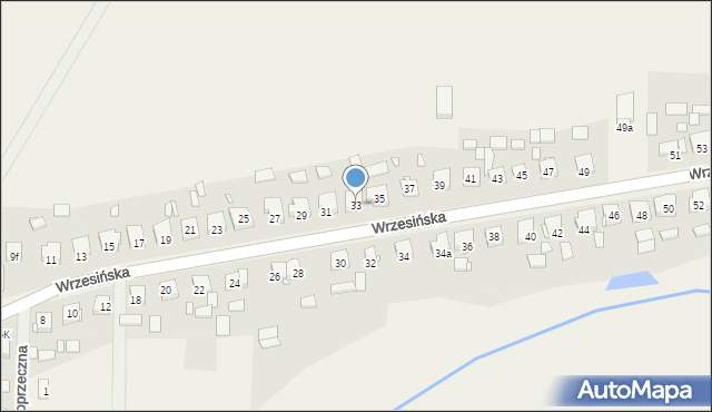 Pięczkowo, Wrzesińska, 33, mapa Pięczkowo