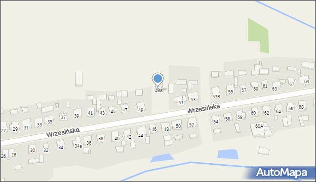 Pięczkowo, Wrzesińska, 49a, mapa Pięczkowo