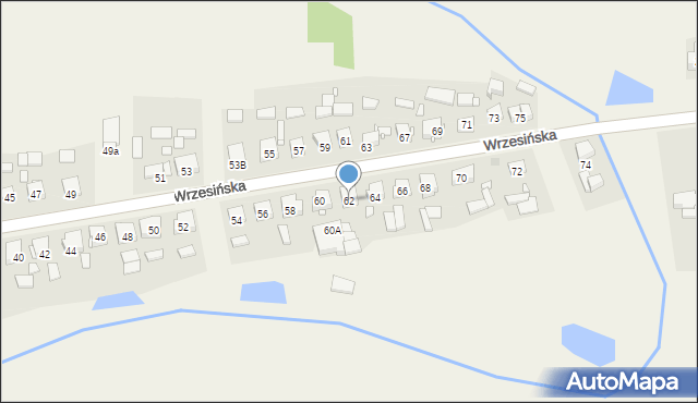 Pięczkowo, Wrzesińska, 62, mapa Pięczkowo