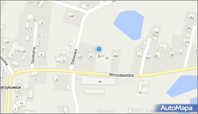 Pietrzykowice, Wrocławska, 17, mapa Pietrzykowice