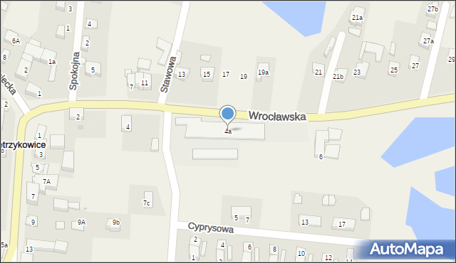 Pietrzykowice, Wrocławska, 4a, mapa Pietrzykowice