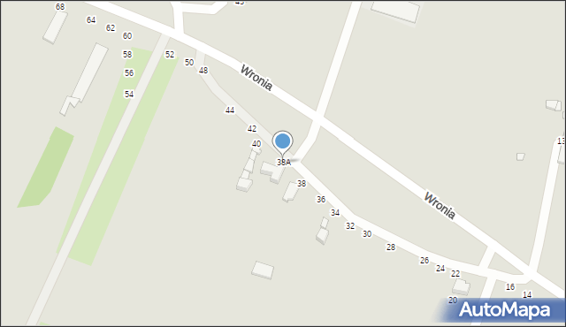 Piotrków Trybunalski, Wronia, 38A, mapa Piotrków Trybunalski