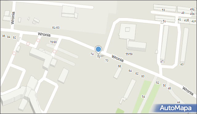 Piotrków Trybunalski, Wronia, 72, mapa Piotrków Trybunalski