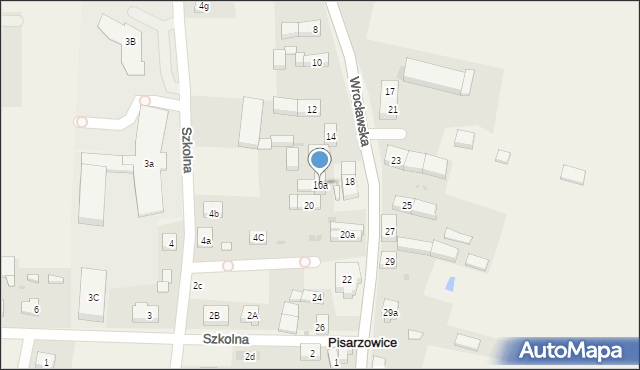 Pisarzowice, Wrocławska, 16a, mapa Pisarzowice