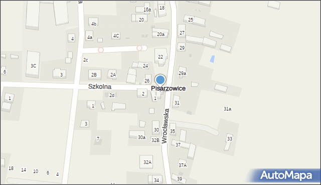 Pisarzowice, Wrocławska, 28, mapa Pisarzowice